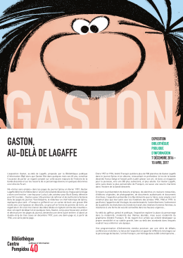 gaston, au-delà de lagaffe
