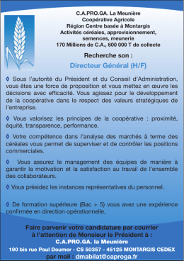 directeur general h/f