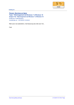 Forum: Services en ligne