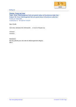 Forum: Trucs en vrac