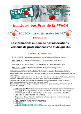 voir le programme - F&eacute;d&eacute;ration Fran&ccedil;aise des Associations de