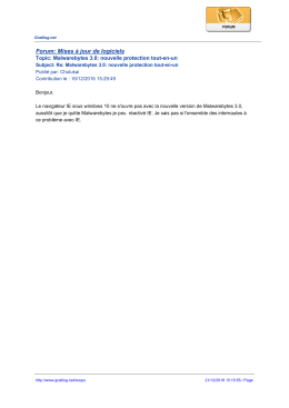 Forum: Mises &agrave; jour de logiciels