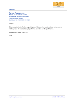 Forum: Trucs en vrac