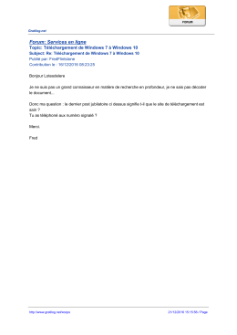 Forum: Services en ligne