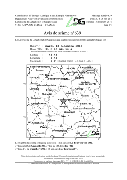 Communiqu&eacute; alerte LDG