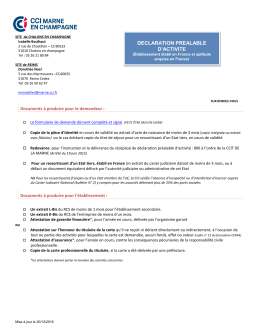 demande initiale de récépissé de déclaration préalable