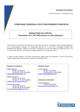 REDUCTION DU CAPITAL