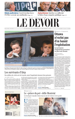 La une du jour