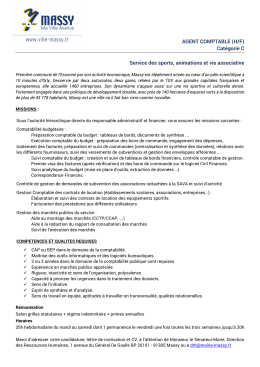 AGENT COMPTABLE (H/F) Catégorie C Service