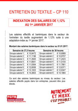 ENTRETIEN DU TEXTILE &ndash; CP 110