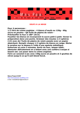 1/2 litre de cr&egrave;me anglaise