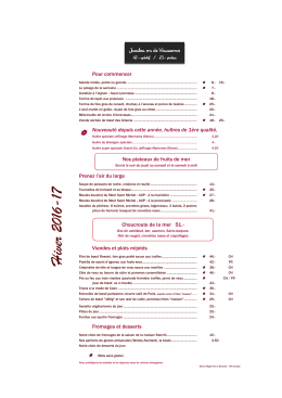 Hiver 2016-17 - Brasserie Le Cardinal Neuchâtel