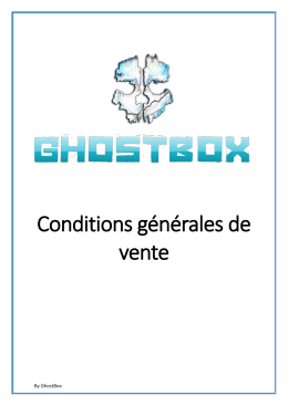 Conditions générales de vente