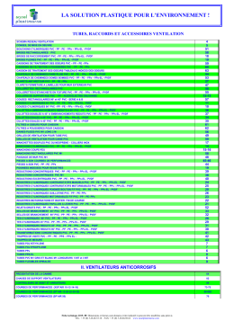ventilateurs - Sanel Plastimarne