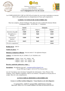 Mandat - Ligue d`Aquitaine de Tir à l`Arc