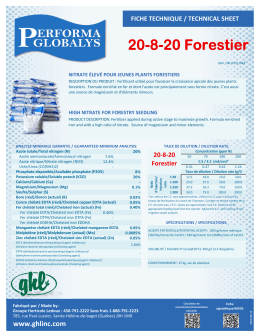 Fiche technique 20-8-20 Forestier