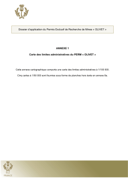 ANNEXE 1 Carte des limites administratives du PERM