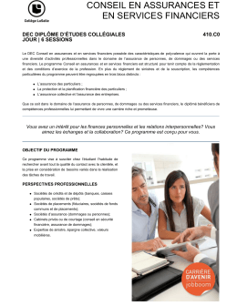 CONSEIL EN ASSURANCES ET EN SERVICES FINANCIERS