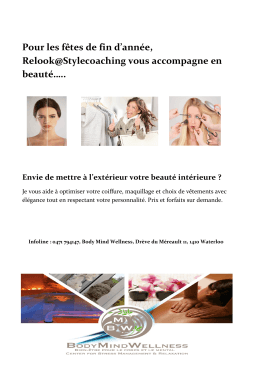 Pour les f&ecirc;tes de fin d`ann&eacute;e, Relook@Stylecoaching vous