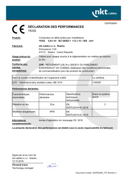 d&eacute;claration des performances ykxs