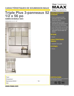 Triple Plus 3-panneaux 52 1/2 x 56 po