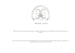 winelist - Amberley Castle