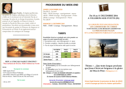 Voir le Flyer - fraternit&eacute; Parole et Louange
