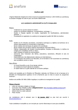 Offre d`emploi assistant(e) administratif(ve)