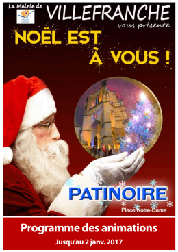 Programme complet des animations de Noël