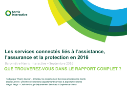 Les services connect&eacute;s 2016