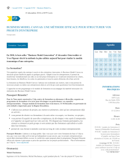 business model canvas: une m&eacute;thode efficace pour