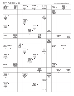 MOTS FL&Eacute;CH&Eacute;S No 420 www.hannequart.com