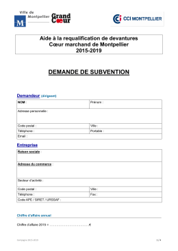 Téléchargez le dossier de demande de subvention