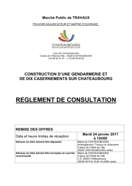 reglement de consultation - La salle des marchés MEGALIS