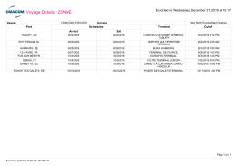 Voyage Details 125NNE