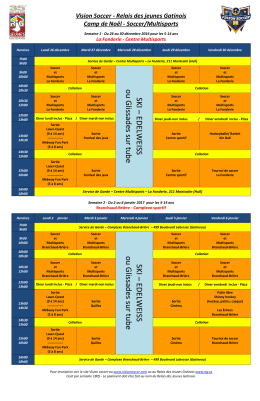 Soccer/Multisports - Le relais des jeunes gatinois