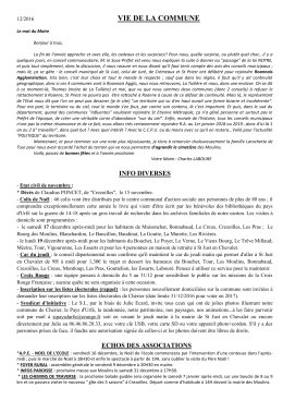 vie de la commune - Mairie de CHERIER