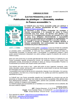 la France accessible - Pour une accessibilité universelle