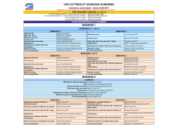 Calendrier universitaire 2016-2017