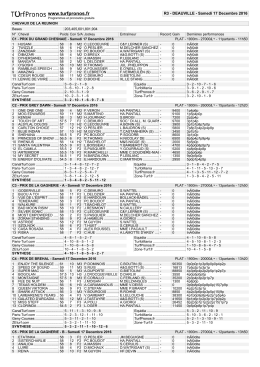 R3 - DEAUVILLE - Samedi 17 Decembre 2016