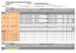 LICENCE LANGUES ETRANGERES APPLIQUEES ITALIEN LEA