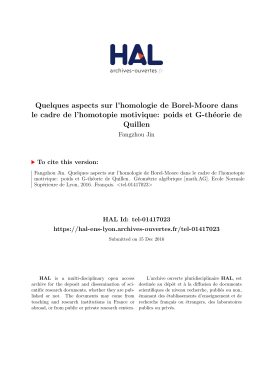Quelques aspects sur l`homologie de Borel-Moore dans le - Tel
