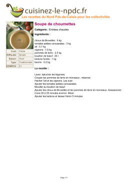 Soupe de choumettes - cuisinez-le