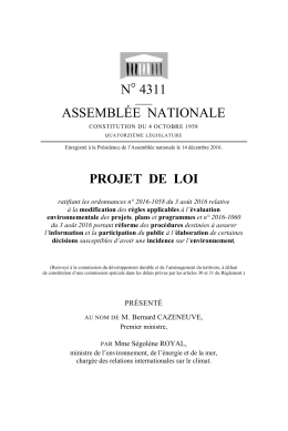 N° 4311 ASSEMBLÉE NATIONALE PROJET DE LOI