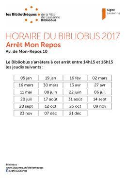 horaire du bibliobus 2017