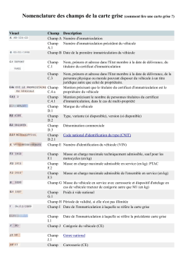 Nomenclature C.Grises