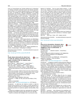 &Eacute;tude observationnelle du demi-tour &agrave; l`aide de