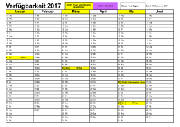 Kalender 2017 Schweiz