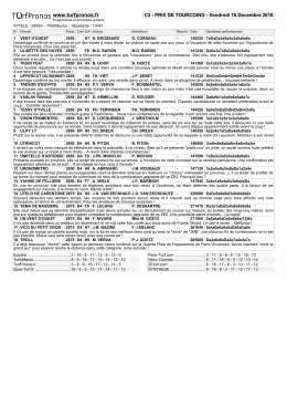 C2 - PRIX DE TOURCOING - Vendredi 16 Decembre