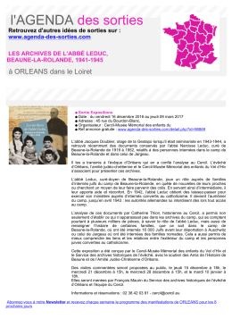 Imprimer - Agenda des sorties